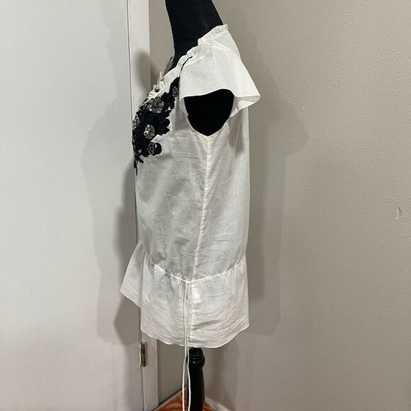 Pinko Top with Black, Gold & Silver Embroidery - Picture 8 of 14